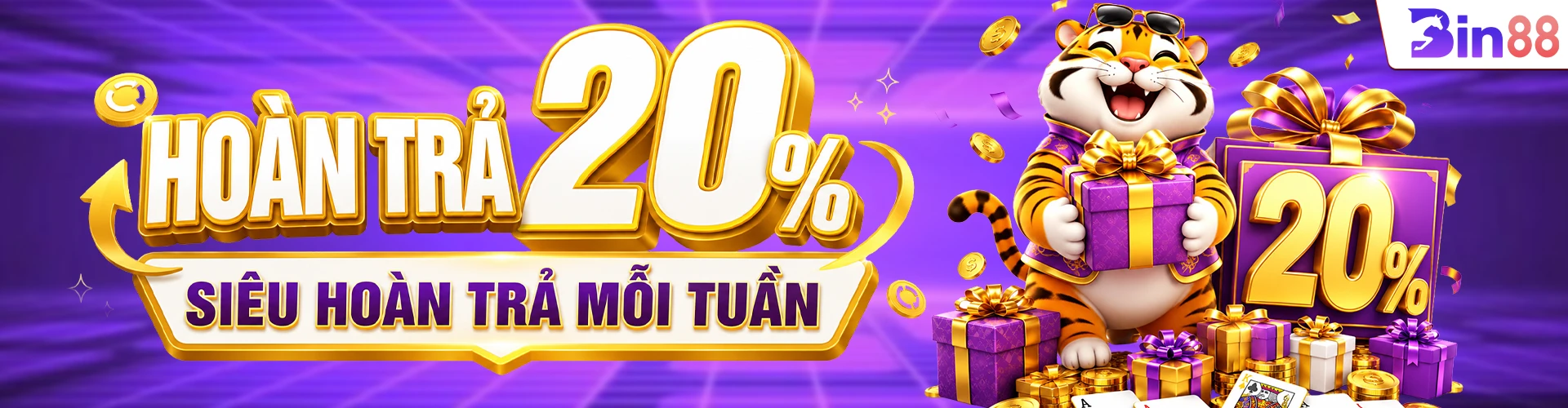 Bin88 hoàn trả mỗi tuần 20%